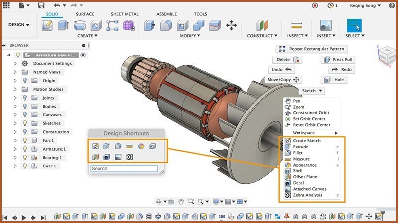 Fusion 360 là một công cụ thiết kế 3D đa công nghệ. Hãy xem những hình ảnh về Fusion 360 để khám phá khả năng của phần mềm và tìm hiểu cách sử dụng nó để thiết kế các sản phẩm cơ khí phức tạp.