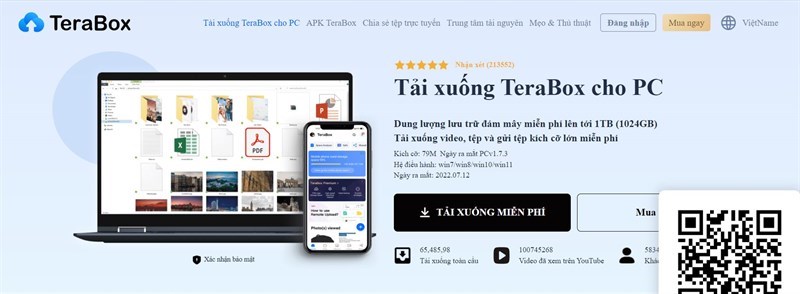 Screenshots TeraBox - Dịch vụ sao lưu và lưu trữ đám mây miễn phí
