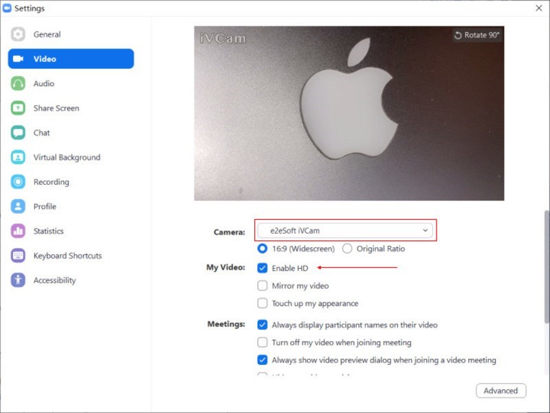 Screenshots iVCam Webcam - Biến điện thoại thành webcam HD cho PC