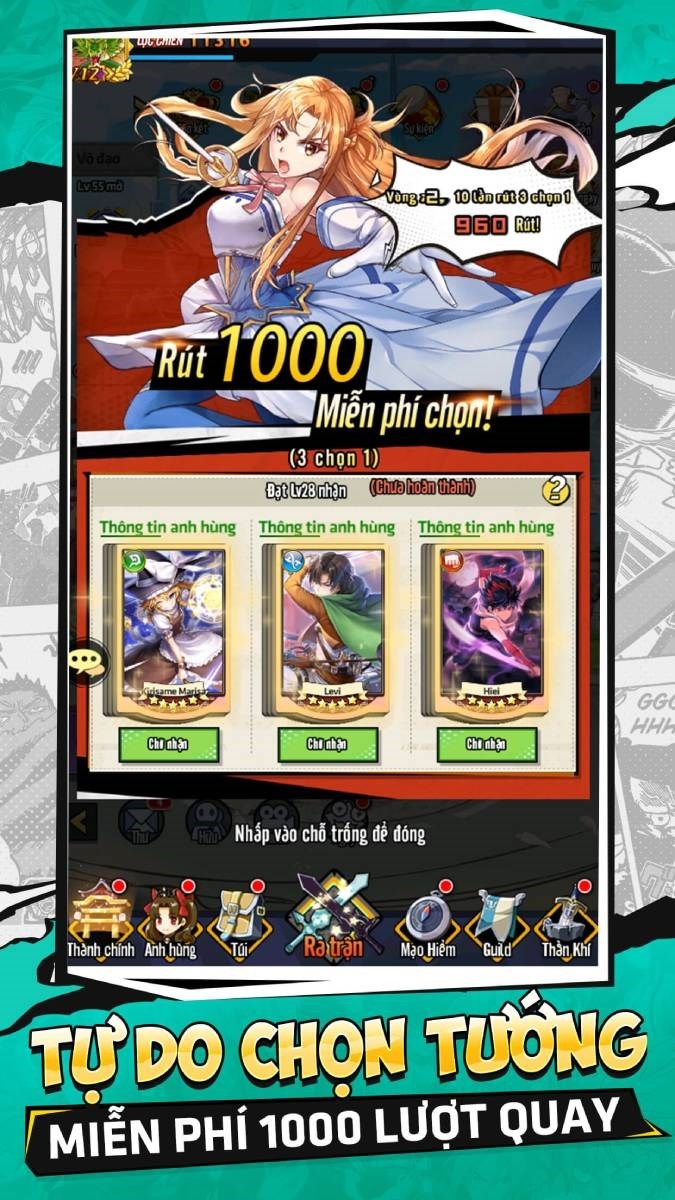 Screenshots Học Viện Bá Vương Mobile | Game đấu tướng theo phong cách Anime