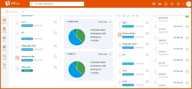Screenshots 1Office - Phần mềm quản trị doanh nghiệp vừa và nhỏ hiệu quả