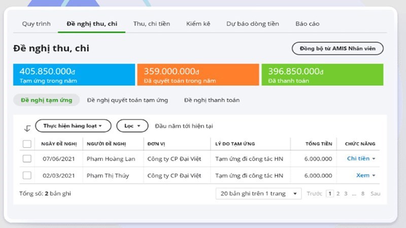 Screenshots MISA AMIS - Phần mềm quản lý doanh nghiệp hợp nhất