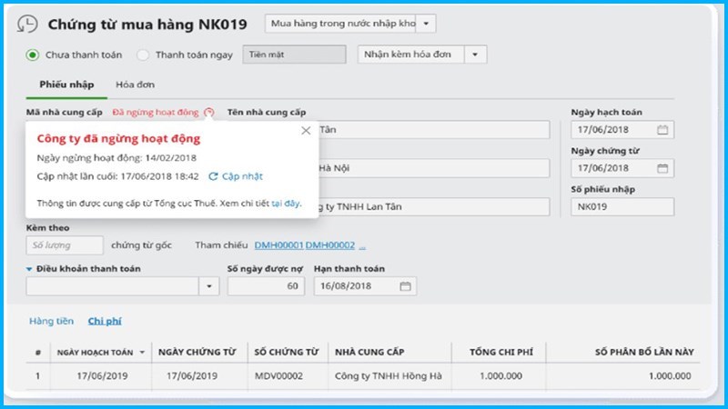 Screenshots MISA AMIS - Phần mềm quản lý doanh nghiệp hợp nhất