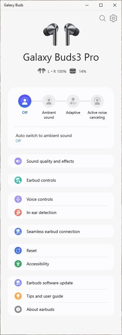 Screenshots Samsung Galaxy Buds - Kết nối tai nghe Samsung với iPhone, laptop Windows