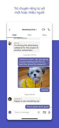Screenshots Microsoft Teams - Ứng dụng họp trực tuyến, trò chuyện miễn phí