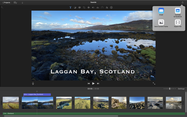 Screenshots iMovie - Phần mềm chỉnh sửa, làm video, biên tập phim của Apple
