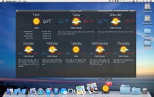 Screenshots Weather Dock - phần mềm dự báo thời tiết trên MacBook miễn phí