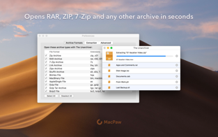 Screenshots The Unarchiver -  Phần mềm giải nén tệp cho MacBook  miễn phí