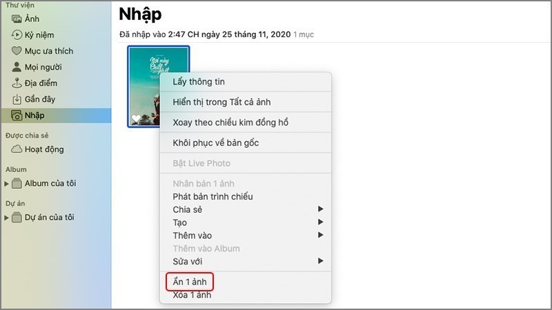 Screenshots Apple Photos - Phần mềm quản lý và xử lý ảnh MacBook miễn phí