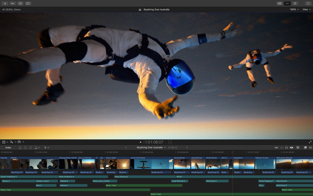 Ảnh chụp màn hình Final Cut Pro X – Phần mềm biên tập và chỉnh sửa video Mac chuyên nghiệp