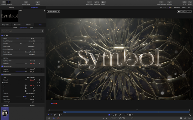 Screenshots Apple Motion  - Phần mềm biên tập, tạo hiệu ứng chuyển động video