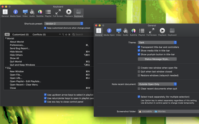 Screenshots Movist - Phần mềm nghe nhạc, xem video trên Mac chất lượng cao