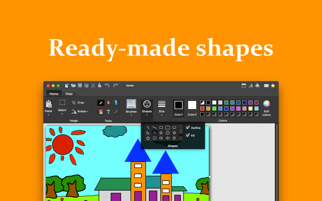 Screenshots Paint X - Phần mềm chỉnh sửa ảnh, vẽ tranh, tô màu trên Mac