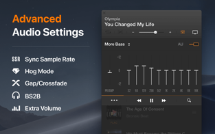 Screenshots Vox music player - Phần mềm nghe nhạc chất lượng cao trên Mac và iPhone