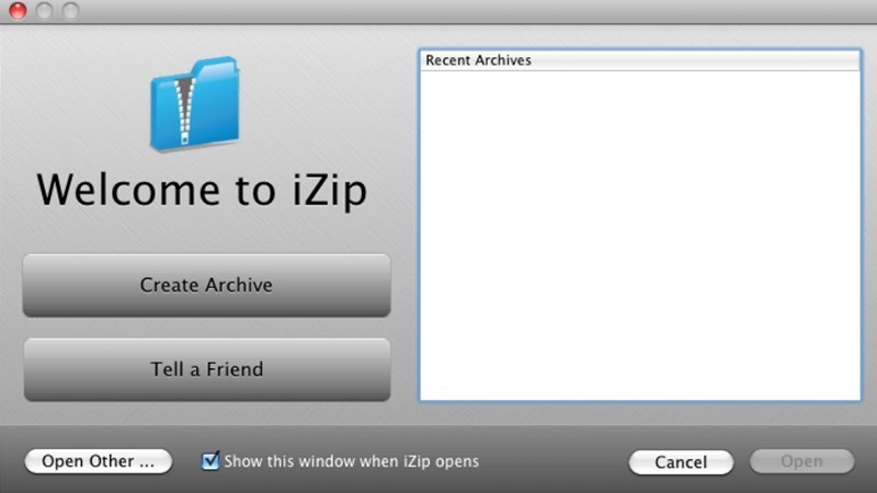 Screenshots iZip - Phần mềm giải nén trên MacBook miễn phí