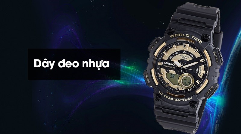 D&acirc;y đồng hồ được l&agrave;m từ nhựa Resin c&oacute; độ bền cao