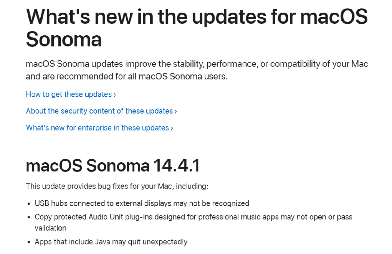 Apple phát hành macOS Sonoma 14.4.1