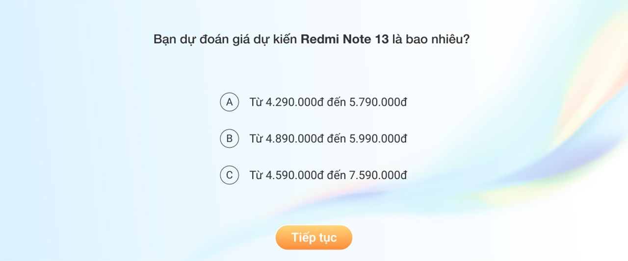 Quá sốc: Cơ hội mua Redmi 13 Pro 5G giá chỉ 13K, chơi càng nhiều quà càng to Quá sốc: Cơ hội mua Redmi 13 Pro 5G giá chỉ 13K, chơi càng nhiều quà càng to