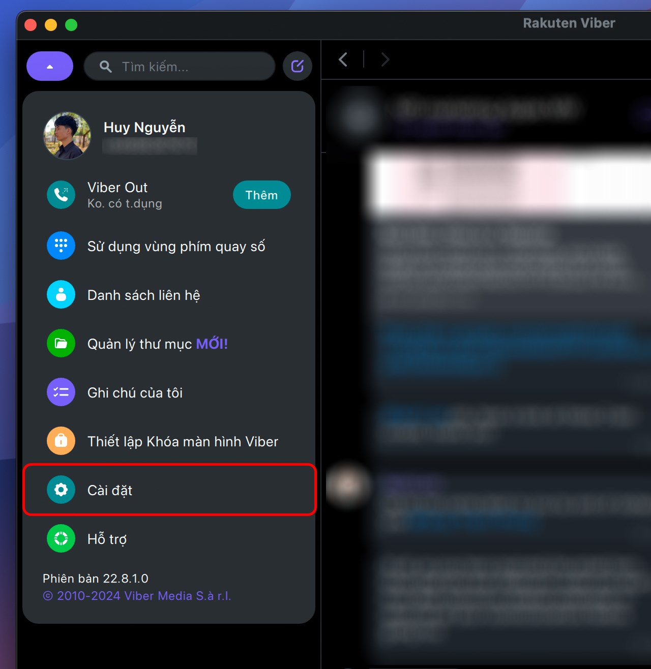 Cách đăng xuất Viber trên máy tính