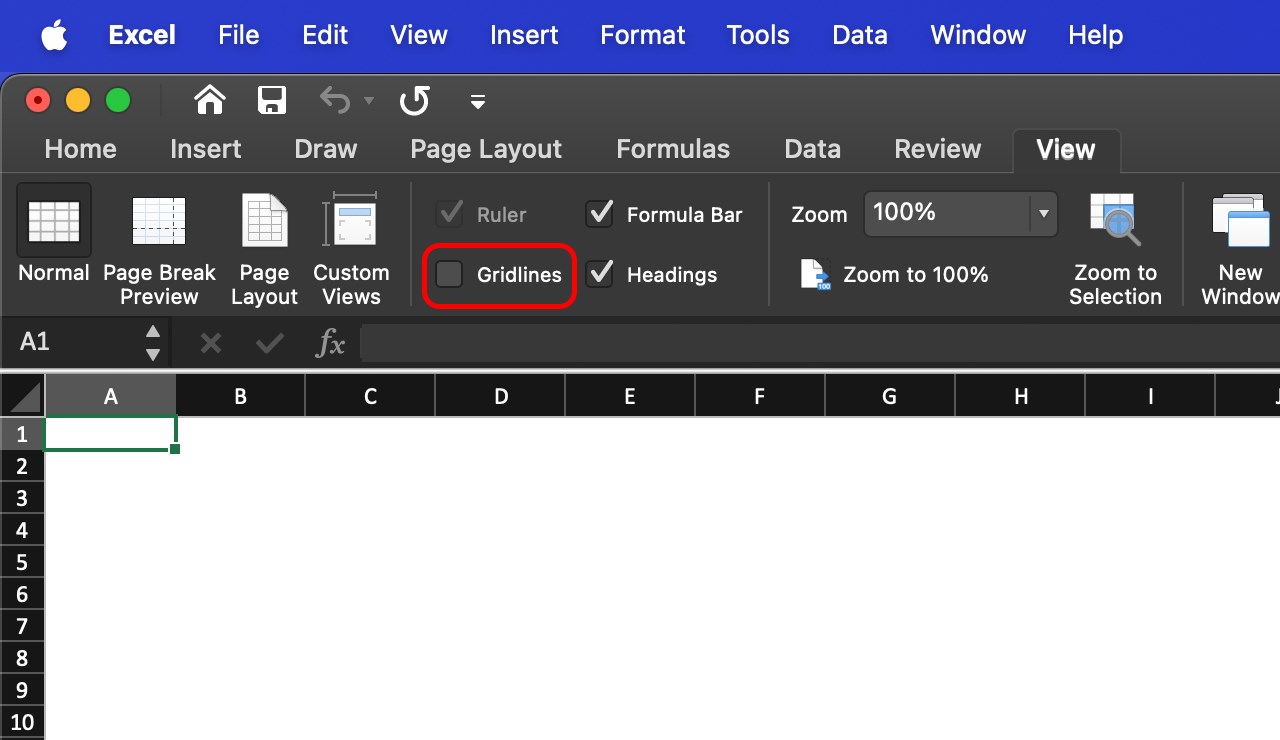 Cách xóa dòng kẻ ô trong Excel