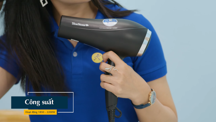 Máy sấy tóc BlueStone HDB-1863 - Công suất Dải công suất hoạt động của máy