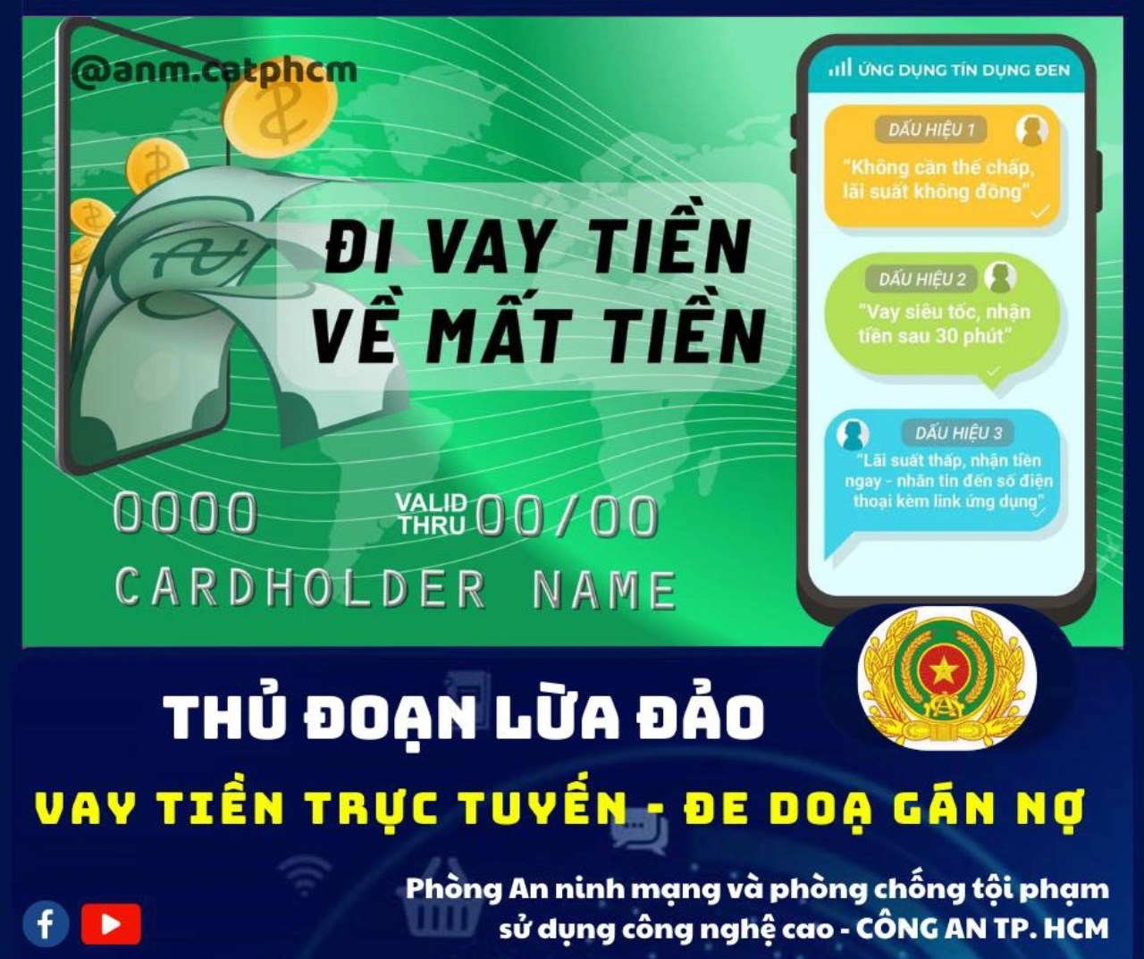 Cảnh báo: Nguy cơ cao bị chiếm đoạt tài sản khi vay tiền qua app tín dụng đen