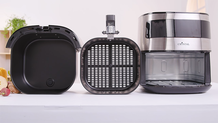 Rổ chiên có thể tháo rời dể vệ sinh một cách dễ dàng