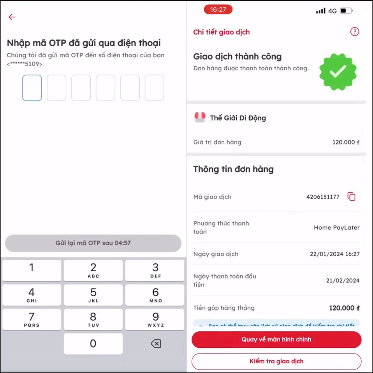 Hướng dẫn cách thanh toán Home Pay Later tại siêu thị