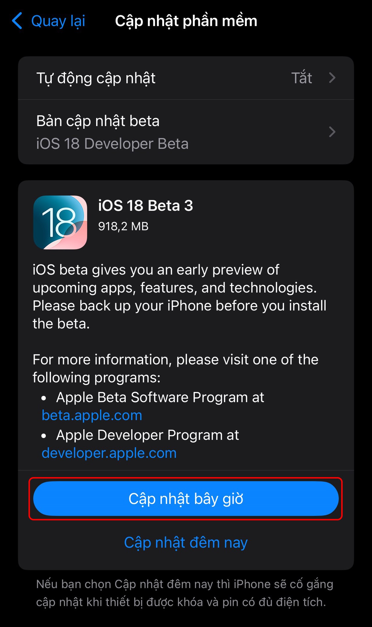 iOS 18 Beta 3