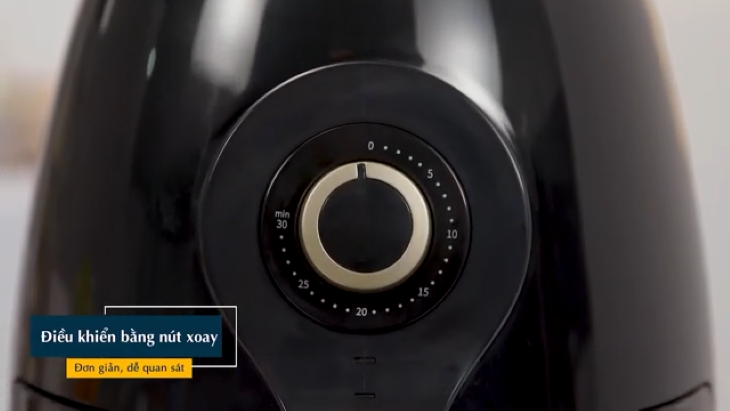 Núm điều chỉnh thời gian tối đa 30 phút của nồi chiên Ferroli FAF-5.0M3