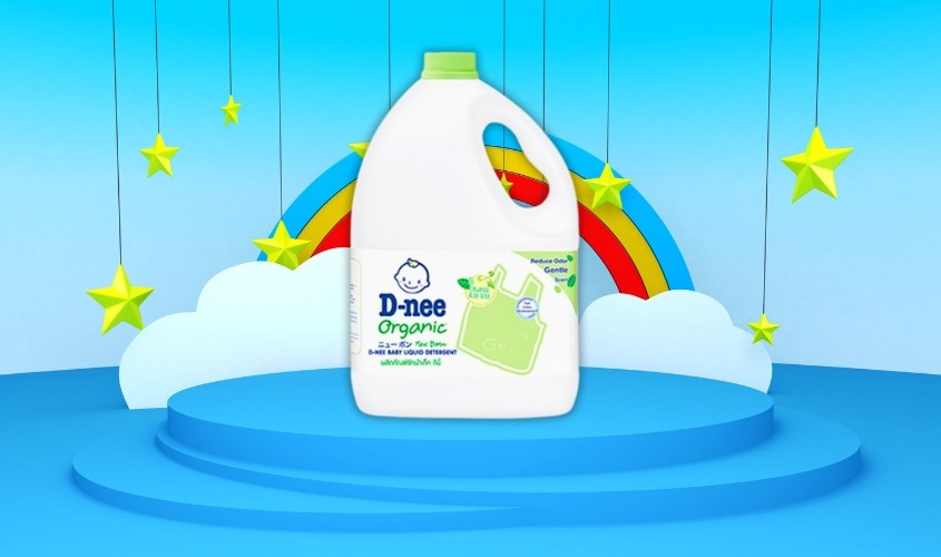 Nước giặt quần áo cho bé D-nee Xanh Lá hương nha đam can 3 lít - Giao bao bì ngẫu nhiên