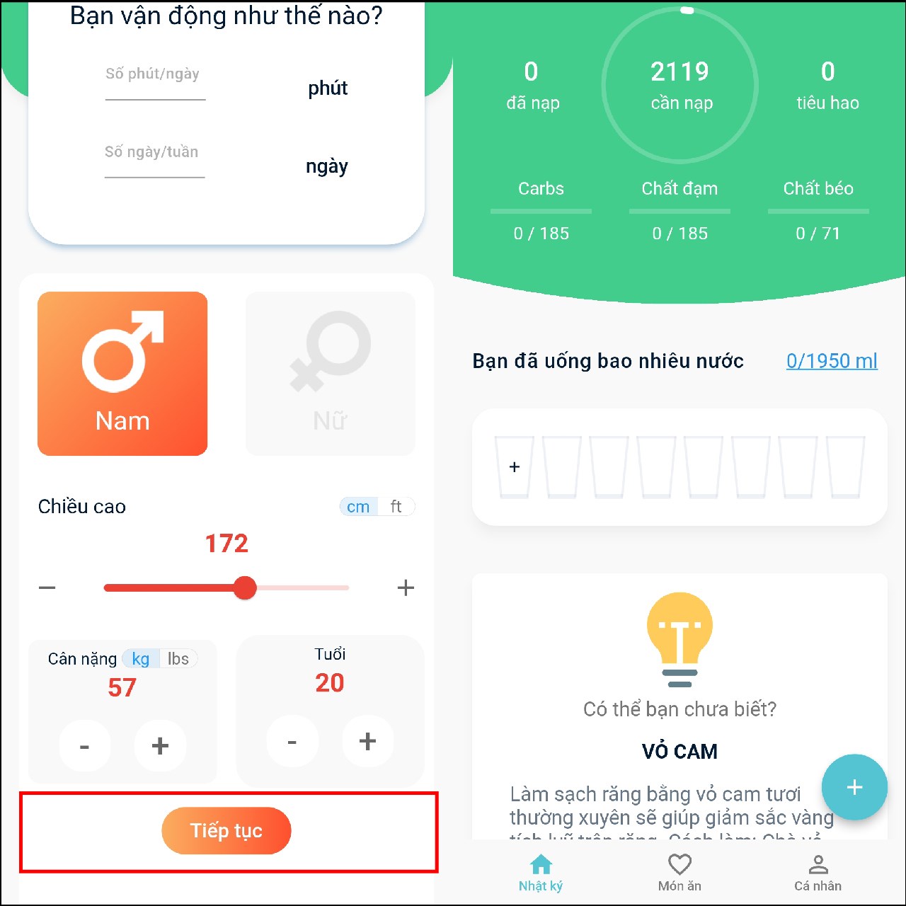 6 ứng dụng đếm calo tốt nhất cho Android 