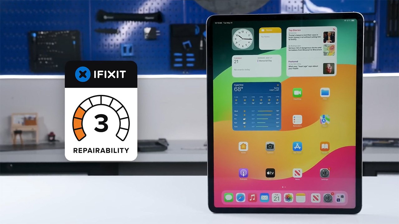 iFixit chỉ cho iPad Air M2 13 inch 3 trên 10 điểm khả năng sửa chữa iFixit chỉ cho iPad Air M2 13 inch 3 trên 10 điểm khả năng sửa chữa