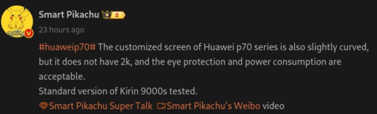 Rò rỉ của leaker Smart Pikachu trên Weibo