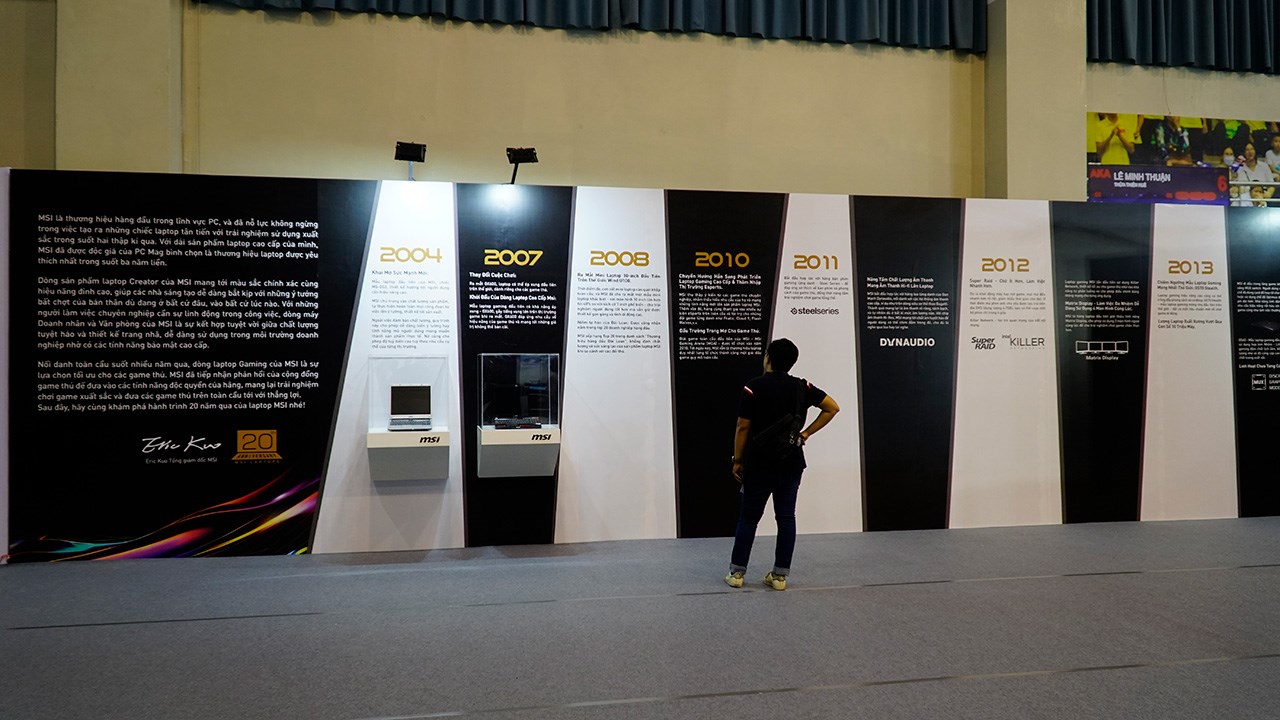 Các tín đồ công nghệ còn có cơ hội được xem lại hành trình phát triển của MSI