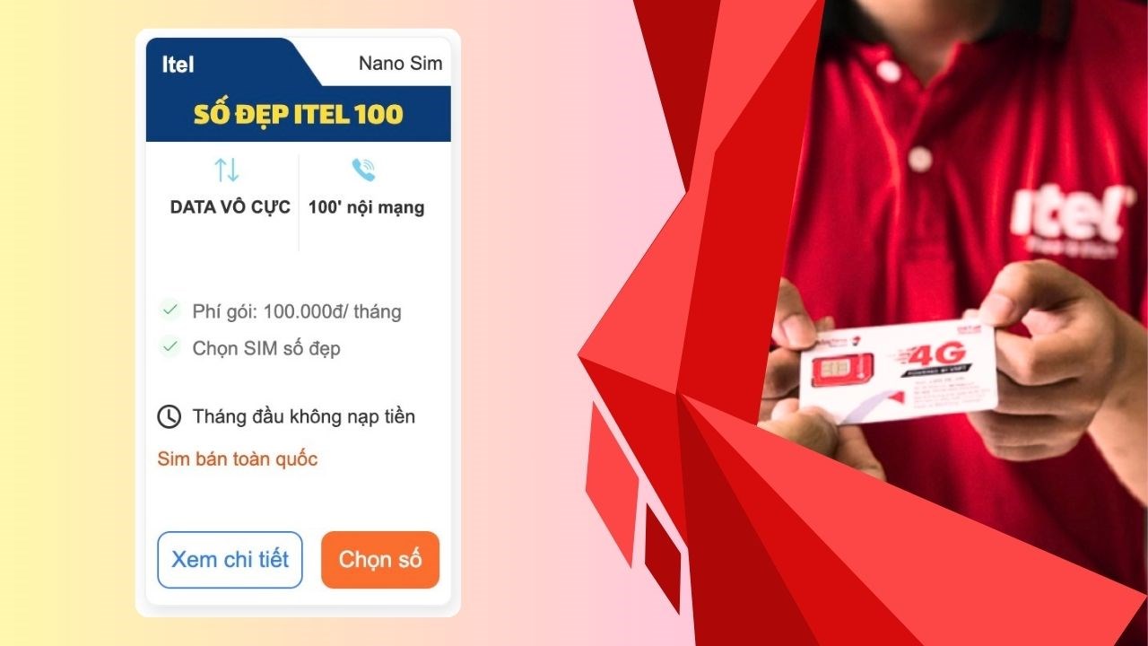 Mua SIM số đẹp DATA vô cực, 100 phút gọi nội mạng, miễn phí tháng đầu