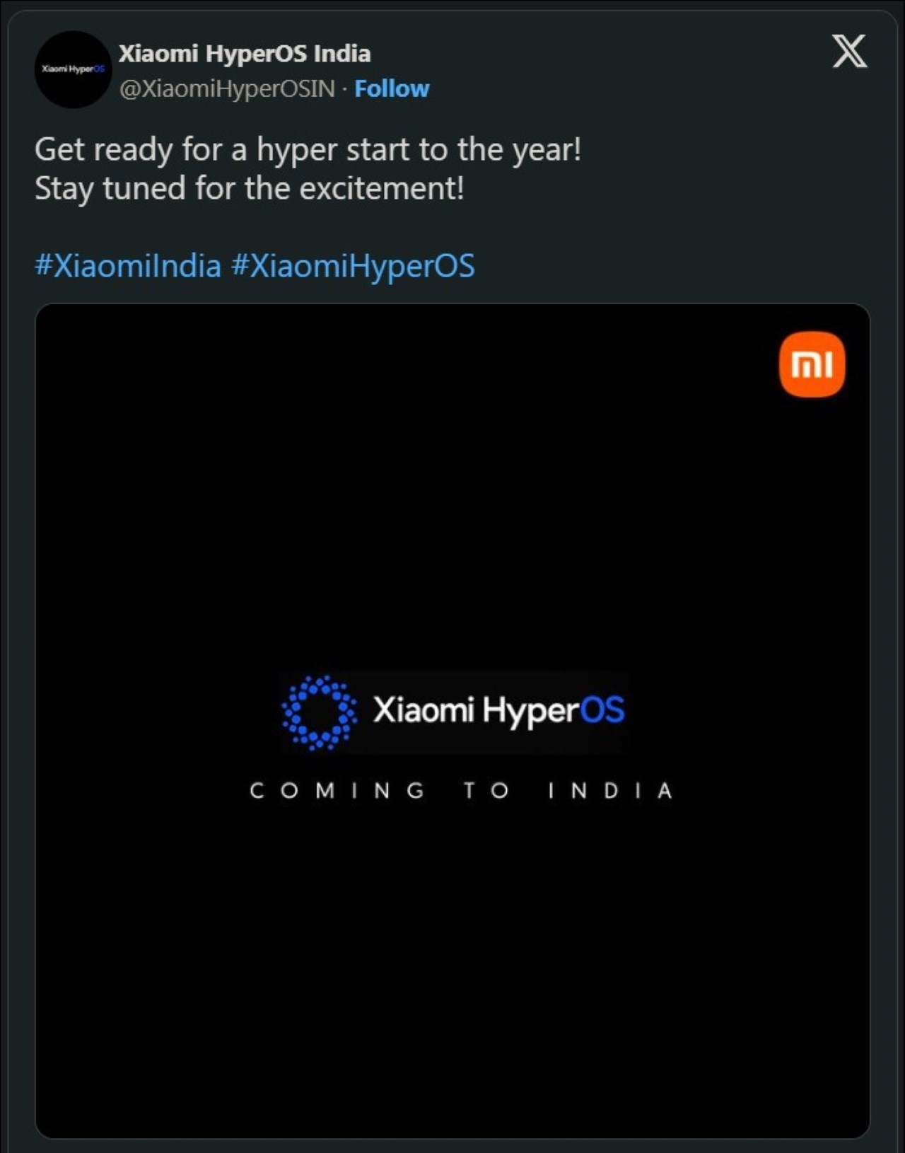 Xiaomi Ấn Độ cho biết HyperOS sẽ sớm cập bến các máy tại nước này Xiaomi Ấn Độ cho biết HyperOS sẽ sớm cập bến các máy tại nước này
