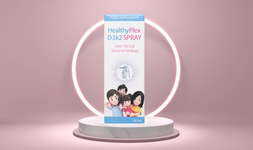 Lọ xịt HealthyPlex D3K2 hỗ trợ hấp thu canxi 10 ml (từ 0 tháng)