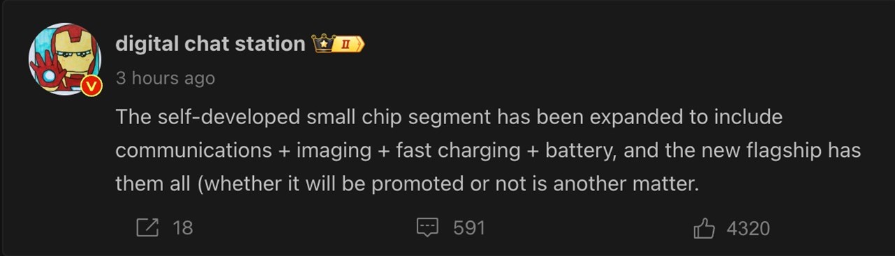 Bài đăng của Digital Chat Station về các con chip 