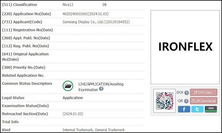Bằng thiết kế mới của Samsung cho cái tên Ironflex