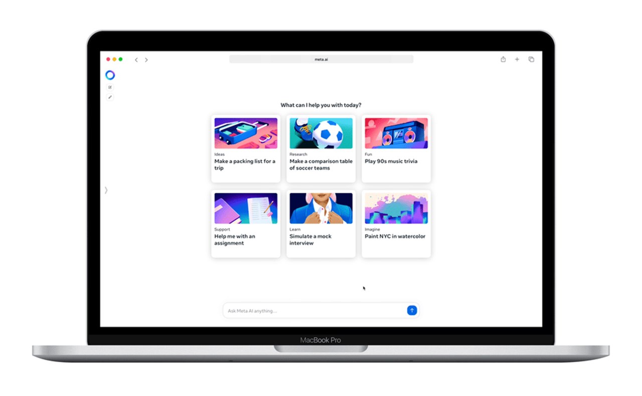 Người dùng cũng có thể truy cập trợ lý AI của Meta thông qua trang web