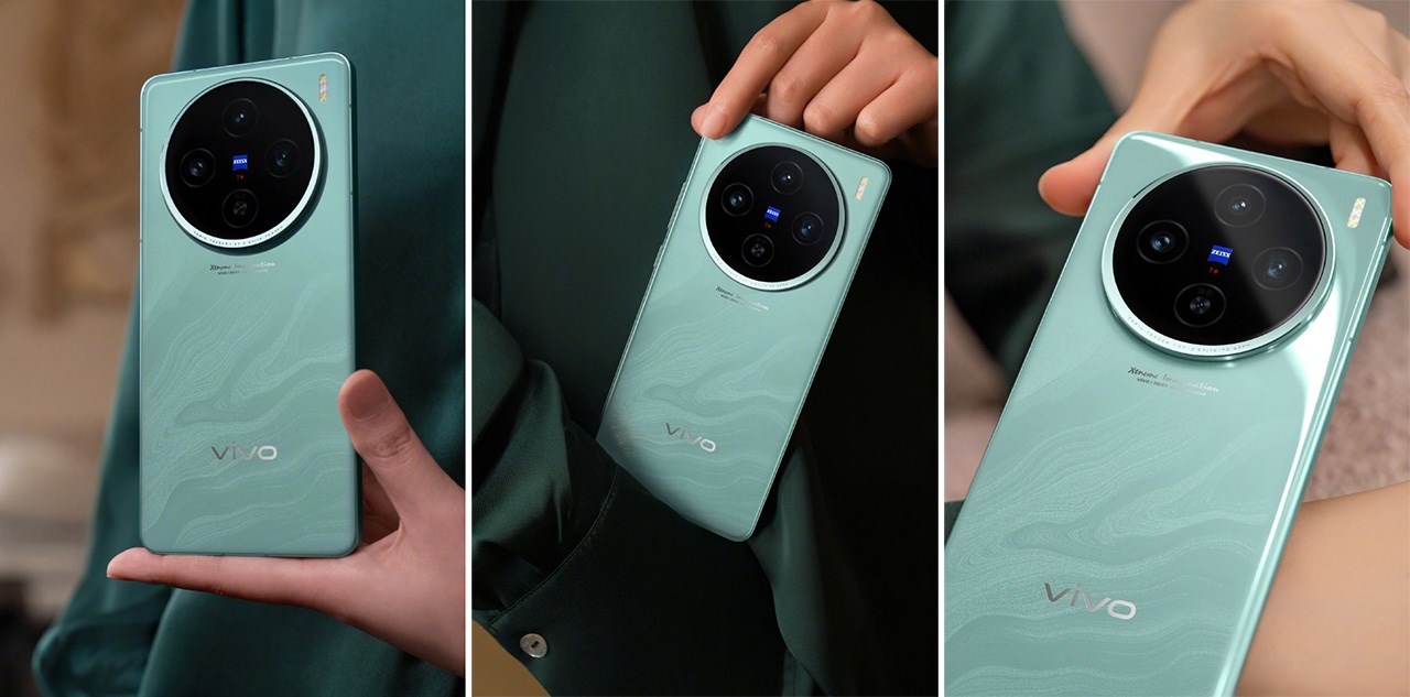 Ảnh chụp mặt sau của Vivo X100s phiên bản màu Xám cùng với họa tiết in chìm nổi bật Ảnh chụp mặt sau của Vivo X100s phiên bản màu Xám cùng với họa tiết in chìm nổi bật