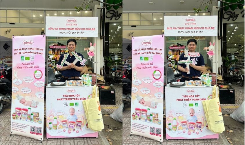 Hoạt động sampling các sản phẩm thương hiệu Babybio tại hệ thống cửa hàng AVAKids Hoạt động sampling các sản phẩm thương hiệu Babybio tại hệ thống cửa hàng AVAKids
