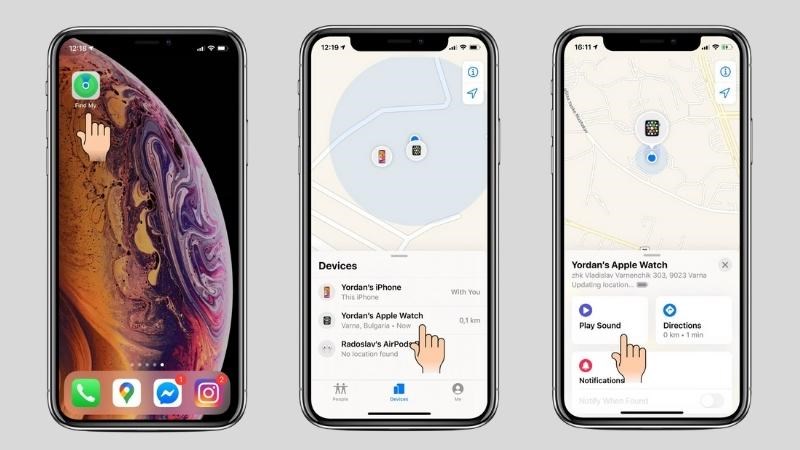 T&igrave;m Apple Watch bằng chu&ocirc;ng b&aacute;o tr&ecirc;n iPhone đơn giản, dễ thực hiện