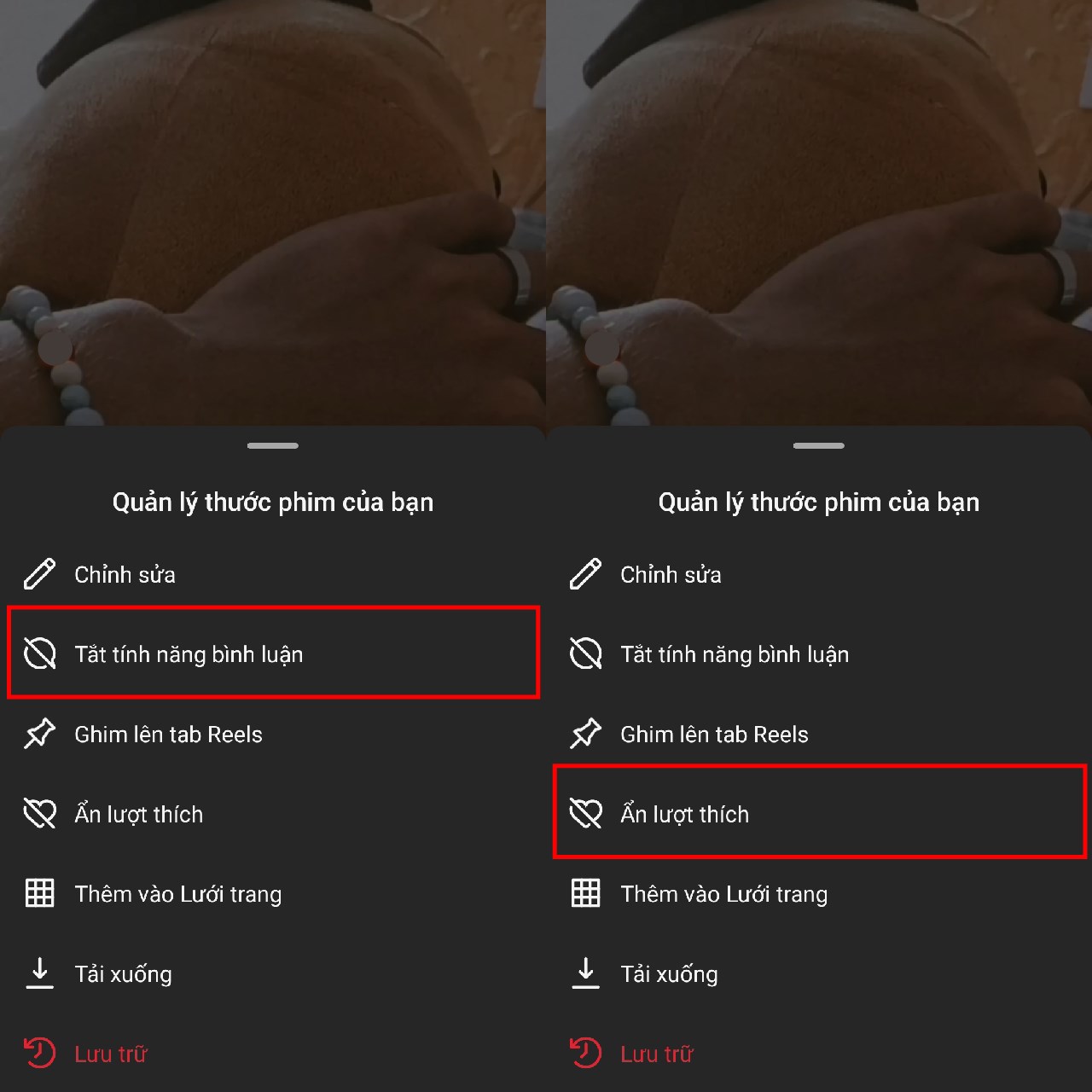 Cách ẩn bình luận và lượt thích của Reels trên Instagram