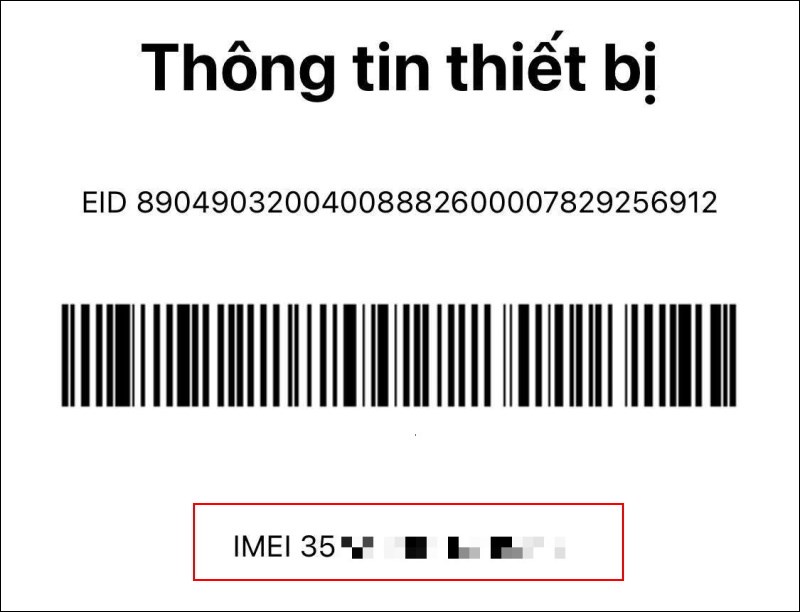 Kiểm tra IMEI bằng c&uacute; ph&aacute;p