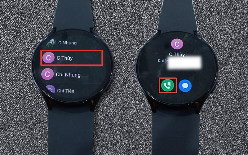 Nhấn chọn danh bạ bạn muốn gọi > Nhấn v&agrave;o n&uacute;t gọi