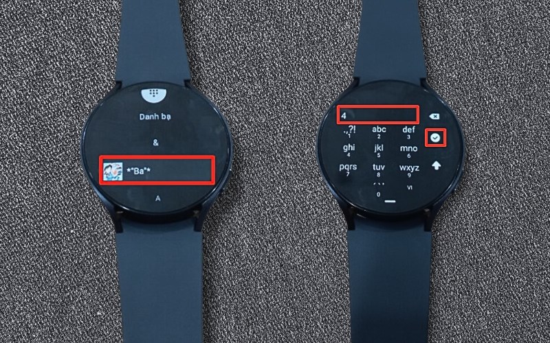 Chọn người nhận > Nhập văn bản > Nhấn v&agrave;o dấu tick