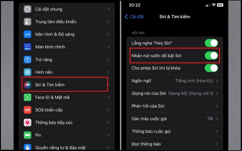 K&iacute;ch hoạt Siri bằng n&uacute;t bấm