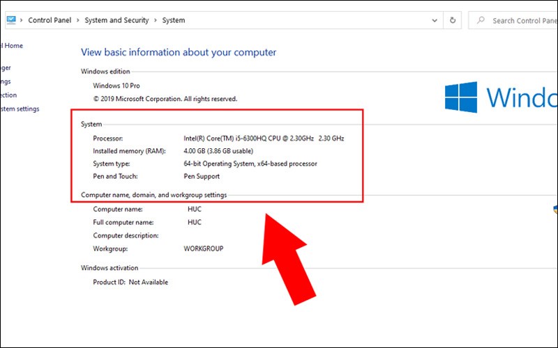 Bạn sẽ xem được tên CPU, dung lượng RAM Bạn sẽ xem được tên CPU, dung lượng RAM